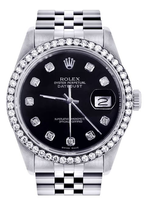 rolex black band watch